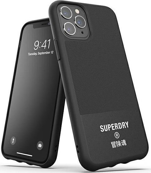 Supcase SuperDry Molded Canvas ümbris, telefonile iPhone 11 Pro must цена и информация | Telefonide kaitsekaaned ja -ümbrised | hansapost.ee