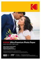 Особо глянцевая фотобумага Kodak Ultra Premium 9891177, 10x15 см, 280 г/м², 60 листов цена и информация | Тетради и бумажные товары | hansapost.ee