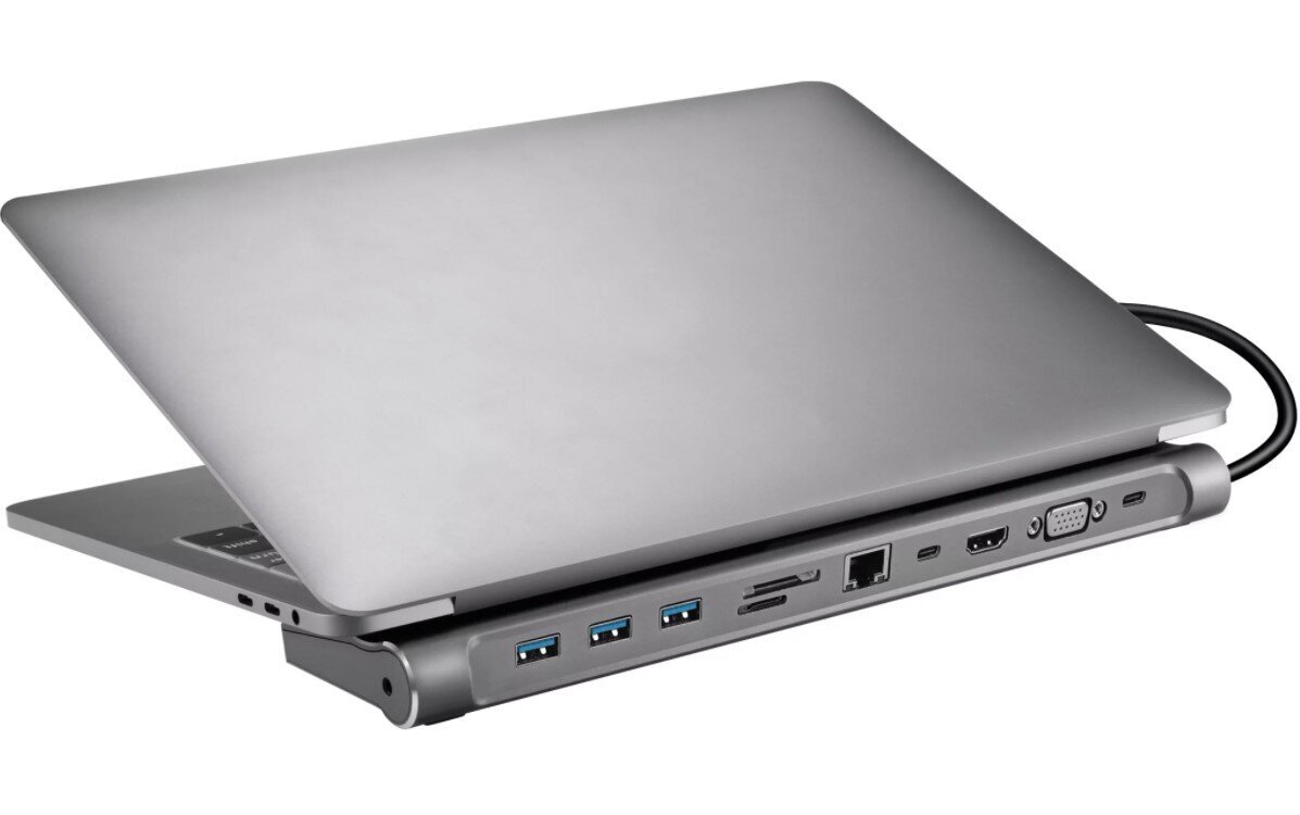 Adapter Sandberg USB-C 10-in-1 Docking Station, USB-C/HDMI/VGA/USB-A/RJ-45 цена и информация | USB adapterid ja jagajad | hansapost.ee