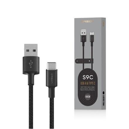 Orsen S9C, USB-A/USB-C, 1 m цена и информация | Mobiiltelefonide kaablid | hansapost.ee