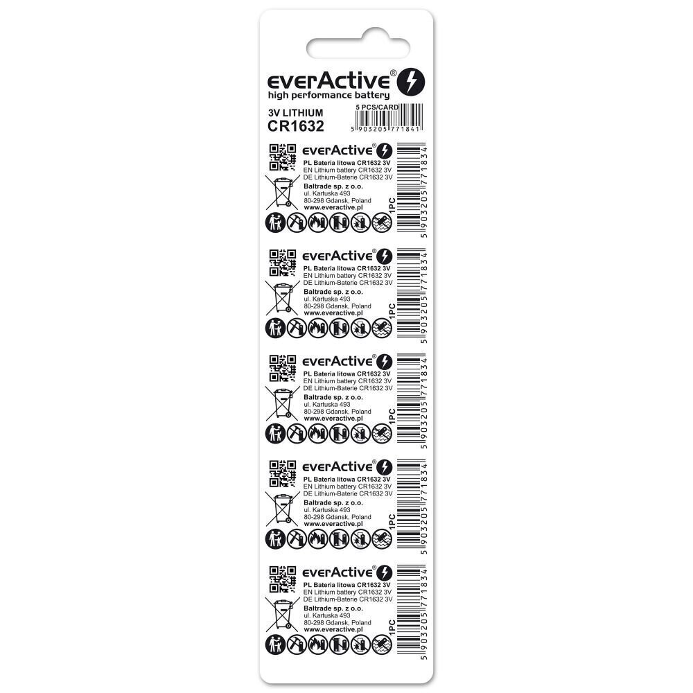 everActive CR16325BL patareid, 5 tk. цена и информация | Patareid | hansapost.ee