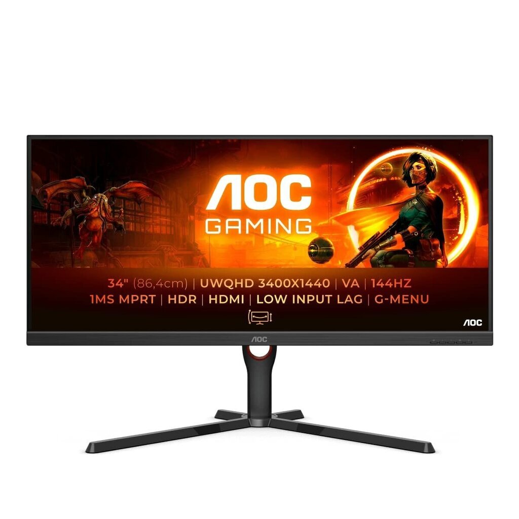 AOC 34" Ultra Wide Gaming Monitor U34G3XM/EU hind ja info | Monitorid | hansapost.ee