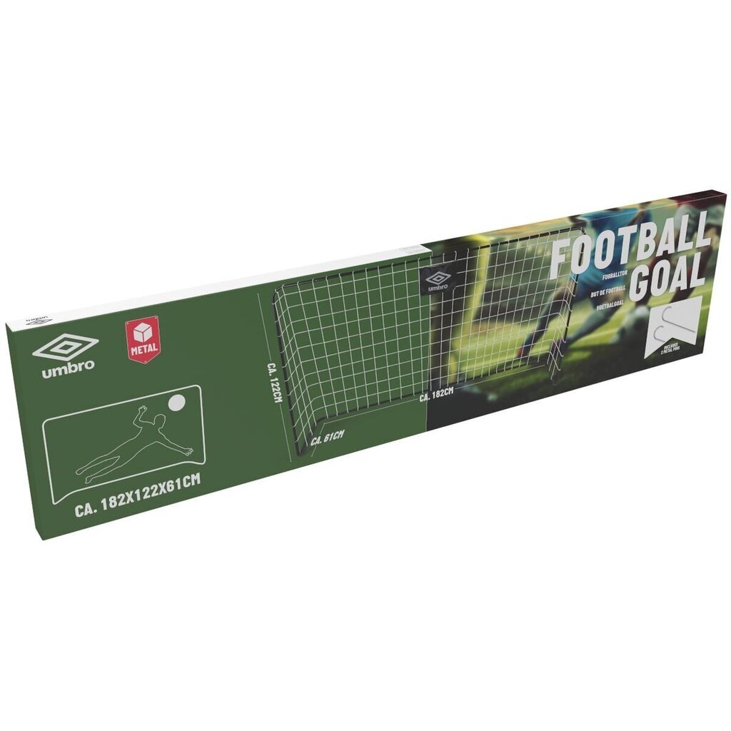 Jalgpallivärav UMBRO 182x122x61cm цена и информация | Jalgpalliväravad ja jalgpallivõrgud | hansapost.ee