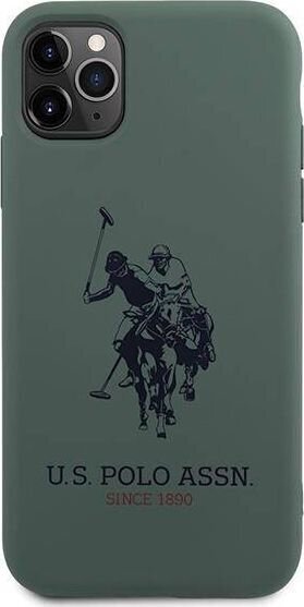 U.S Polo ASSN USHCN58SLHRGN Apple iPhone 11 Pro Green цена и информация | Telefonide kaitsekaaned ja -ümbrised | hansapost.ee