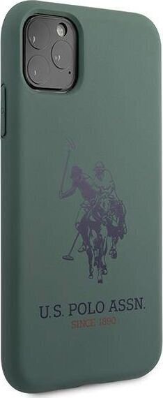 U.S Polo ASSN USHCN58SLHRGN Apple iPhone 11 Pro Green hind ja info | Telefonide kaitsekaaned ja -ümbrised | hansapost.ee