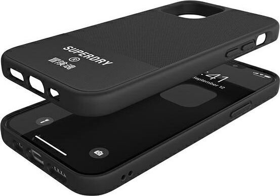 Supcase SuperDry Molded Canvas iPhone 12/12 Pro black цена и информация | Telefonide kaitsekaaned ja -ümbrised | hansapost.ee