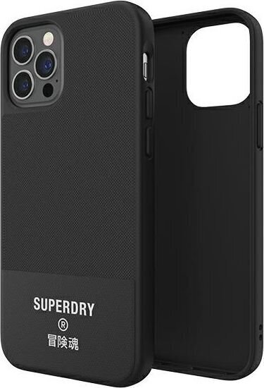 Supcase SuperDry Molded Canvas iPhone 12/12 Pro black цена и информация | Telefonide kaitsekaaned ja -ümbrised | hansapost.ee