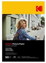Глянцевая бумага Kodak Picture 9891267, A4, 230 г/м², 50 листов. цена и информация | Тетради и бумажные товары | hansapost.ee