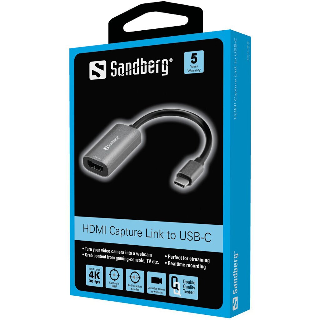 Sandberg 136-36, HDMI/USB-C цена и информация | USB adapterid ja jagajad | hansapost.ee