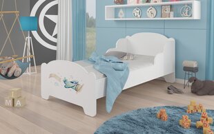 Voodi ADRK Furniture Amadis Plane with a Banner, valge цена и информация | Детские кровати | hansapost.ee