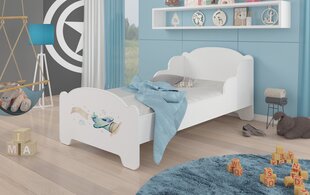 Кровать ADRK Furniture Amadis Plane with a Banner, белая цена и информация | Детские кровати | hansapost.ee