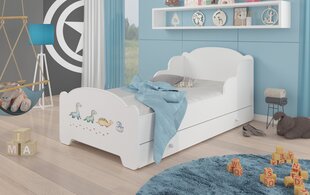 Кровать ADRK Furniture Amadis Dinosaurs, белая цена и информация | Детские кровати | hansapost.ee