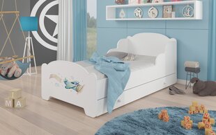 Кровать ADRK Furniture Amadis Plane with a Banner, белая цена и информация | Детские кровати | hansapost.ee
