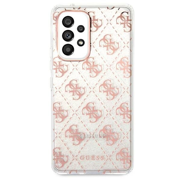 Guess GUHCA53PCU4GLPI A53 5G A536 pink / pink hard 4G Glitter hind ja info | Telefonide kaitsekaaned ja -ümbrised | hansapost.ee