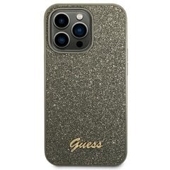 Guess GUHCP14XHGGSHN iPhone 14 Pro Max 6,7 "green / green hard Glitter Script hind ja info | Telefonide kaitsekaaned ja -ümbrised | hansapost.ee