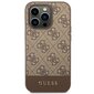 Guess GUHCP14LG4GLBR iPhone 14 Pro 6.1 "brown / brown hard 4G Stripe Collection hind ja info | Telefonide kaitsekaaned ja -ümbrised | hansapost.ee