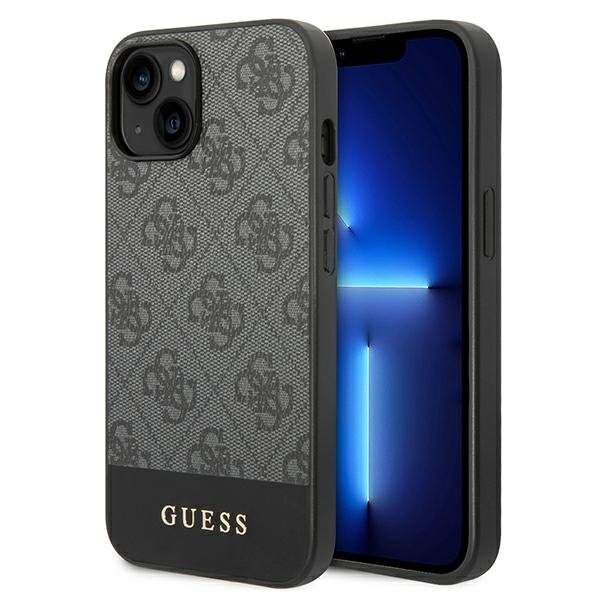 Guess GUHCP14SG4GLGR iPhone 14 6.1 "gray / gray hard 4G Stripe Collection цена и информация | Telefonide kaitsekaaned ja -ümbrised | hansapost.ee