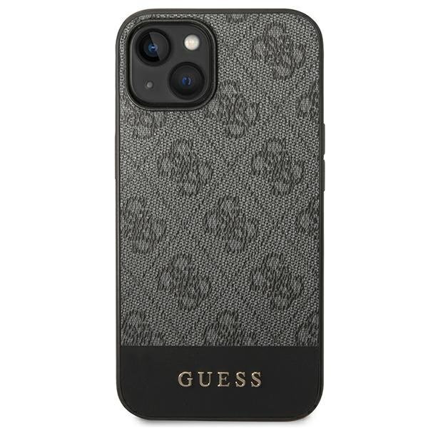 Guess GUHCP14SG4GLGR iPhone 14 6.1 "gray / gray hard 4G Stripe Collection цена и информация | Telefonide kaitsekaaned ja -ümbrised | hansapost.ee