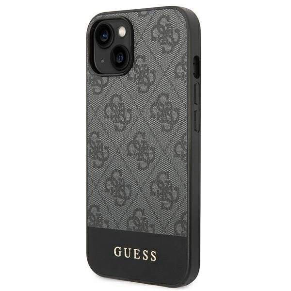 Guess GUHCP14SG4GLGR iPhone 14 6.1 "gray / gray hard 4G Stripe Collection цена и информация | Telefonide kaitsekaaned ja -ümbrised | hansapost.ee