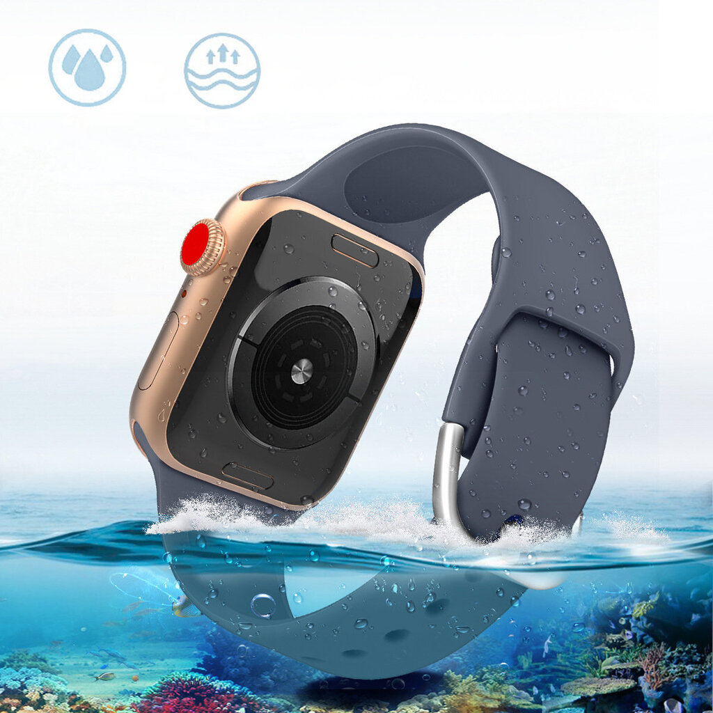 Asendusrihm Apple Watchile 8/7/6/5/4/3/2 / SE (41/40 / 38mm) Black hind ja info | Nutikellade aksessuaarid ja tarvikud | hansapost.ee