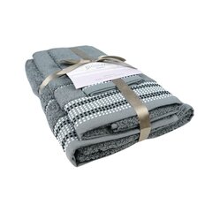 KrisMar Tekstiil rätikute komplekt Grey, 3 tk. hind ja info | Rätikud ja saunalinad | hansapost.ee