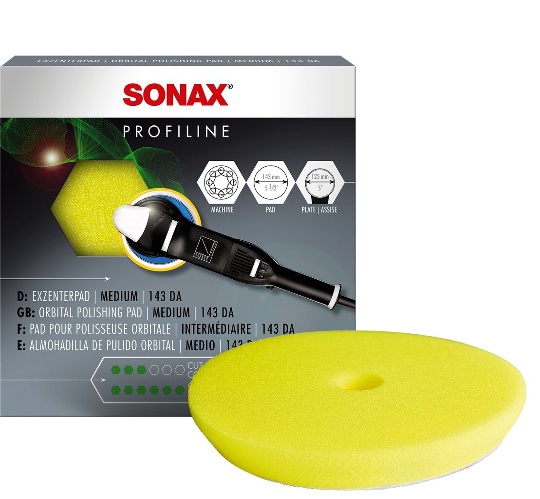 SONAX poleerimispadi orbitaalsele poleerimismasinale d143mm цена и информация | Autokeemia | hansapost.ee