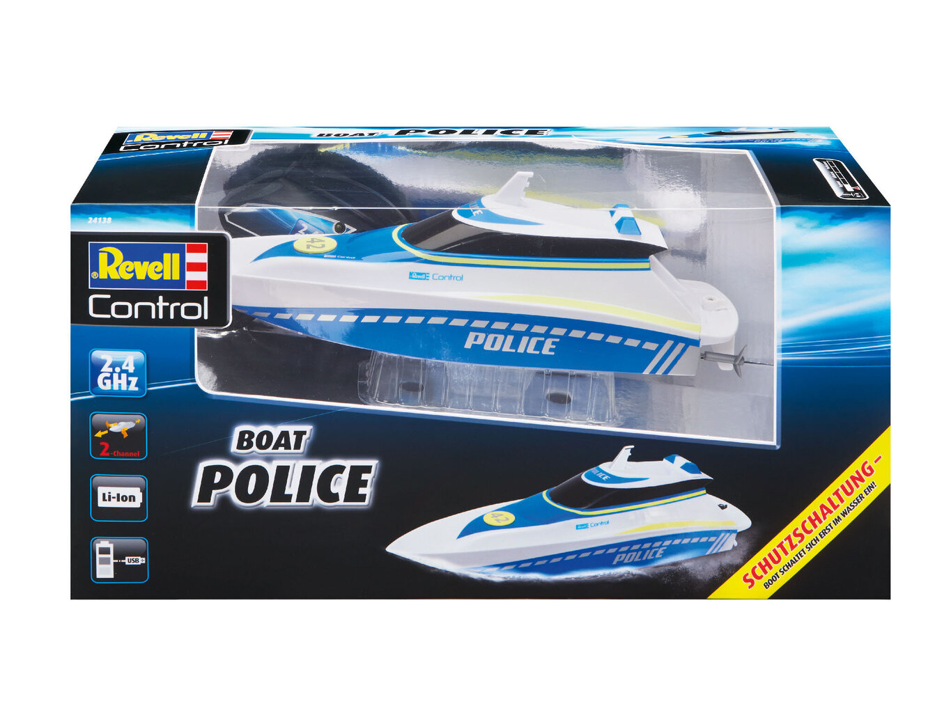 Kaugjuhitav laev Water Police Revell RC, 24138 цена и информация | Ranna- ja õuemänguasjad | hansapost.ee