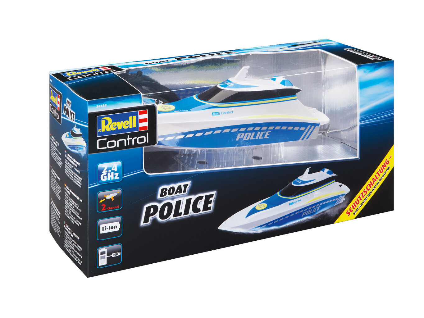 Kaugjuhitav laev Water Police Revell RC, 24138 цена и информация | Ranna- ja õuemänguasjad | hansapost.ee