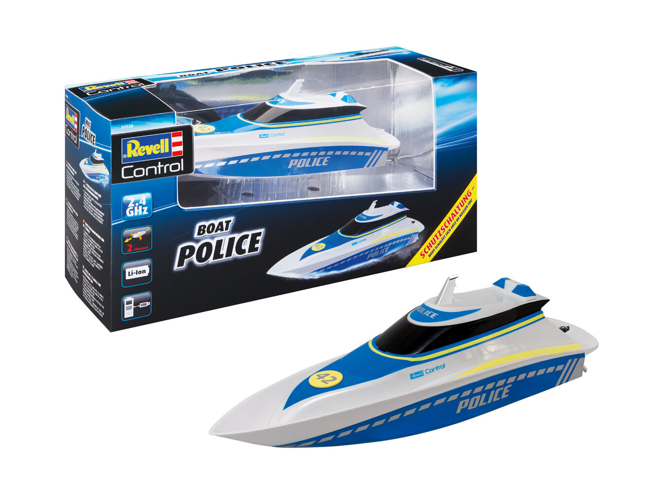 Kaugjuhitav laev Water Police Revell RC, 24138 цена и информация | Ranna- ja õuemänguasjad | hansapost.ee