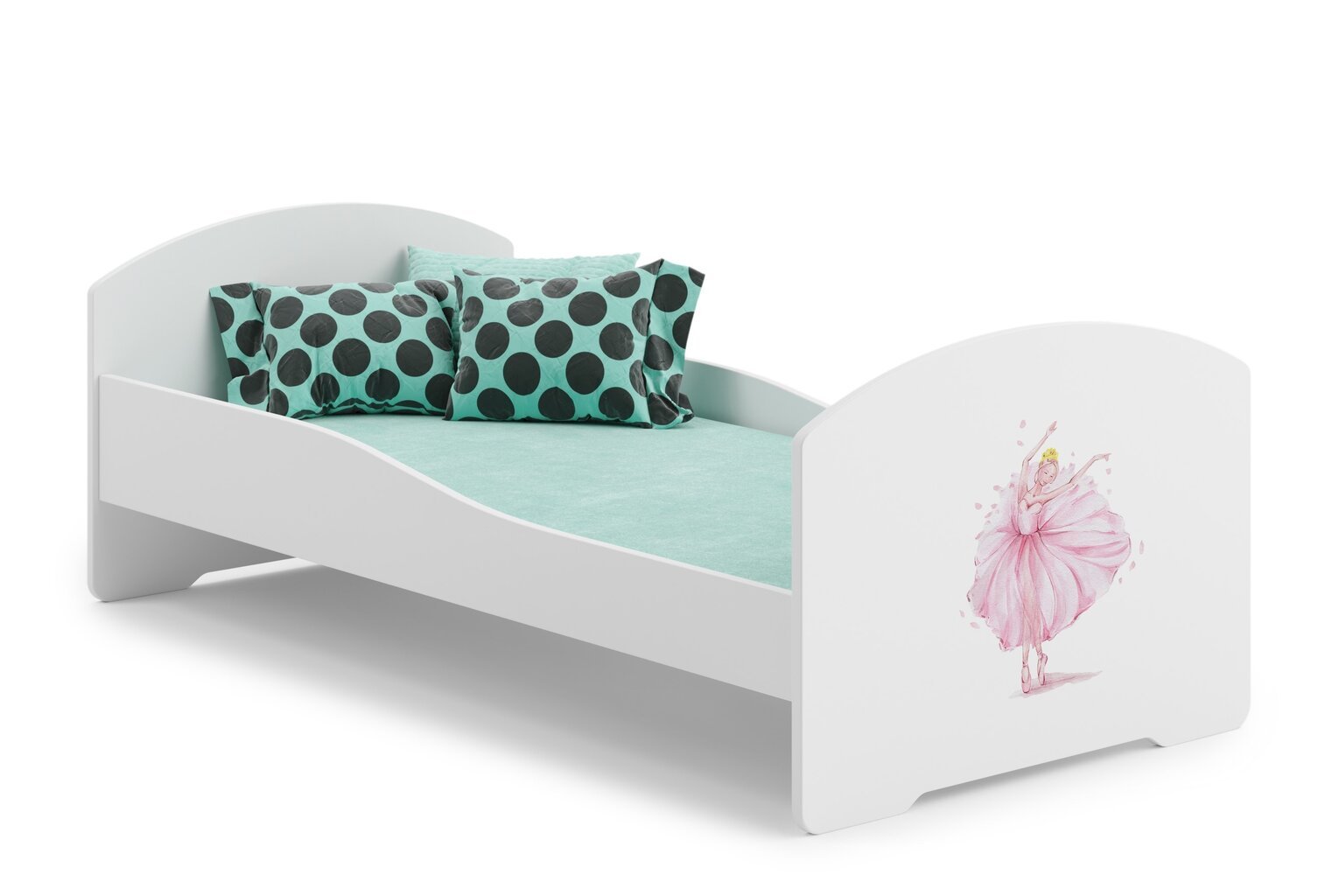 Voodi ADRK Furniture Pepe Ballerina, 140x70 cm, valge hind ja info | Lastevoodid | hansapost.ee