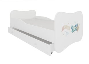 Кровать ADRK Furniture Gonzalo Plane with a Banner, 140х70 см, белый цвет цена и информация | Детские кровати | hansapost.ee