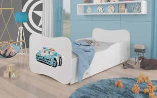 Voodi ADRK Furniture Gonzalo Police Car, 140x70 cm, valge цена и информация | Детские кровати | hansapost.ee