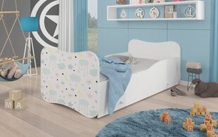 Voodi ADRK Furniture Gonzalo Galaxy, 140x70 cm, valge цена и информация | Детские кровати | hansapost.ee