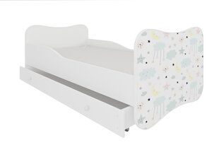 Voodi ADRK Furniture Gonzalo Galaxy, 140x70 cm, valge цена и информация | Детские кровати | hansapost.ee