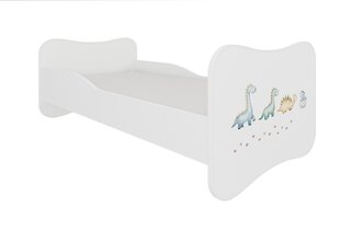 Кровать ADRK Furniture Gonzalo Dinosaurs, 140x70 см, белого цвета цена и информация | Детские кровати | hansapost.ee