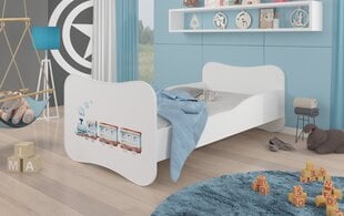 Voodi ADRK Furniture Gonzalo Railway, 140x70 cm, valge цена и информация | Детские кровати | hansapost.ee