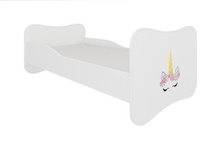 Voodi ADRK Furniture Gonzalo Unicorn, 140x70 cm, valge цена и информация | Детские кровати | hansapost.ee