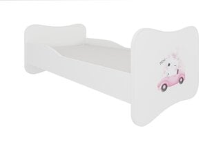 Кровать ADRK Furniture Gonzalo Cat in a Car, 140x70 см, белого цвета цена и информация | Детские кровати | hansapost.ee