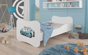 Voodi ADRK Furniture Gonzalo Police Car, 160x80 cm, valge цена и информация | Детские кровати | hansapost.ee