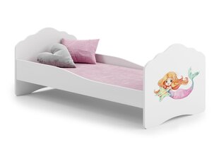 Voodi ADRK Furniture Casimo Barrier Mermaid with a Star, valge цена и информация | Детские кровати | hansapost.ee
