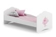 Voodi ADRK Furniture Casimo Barrier Ballerina, 160x80 cm, valge цена и информация | Lastevoodid | hansapost.ee