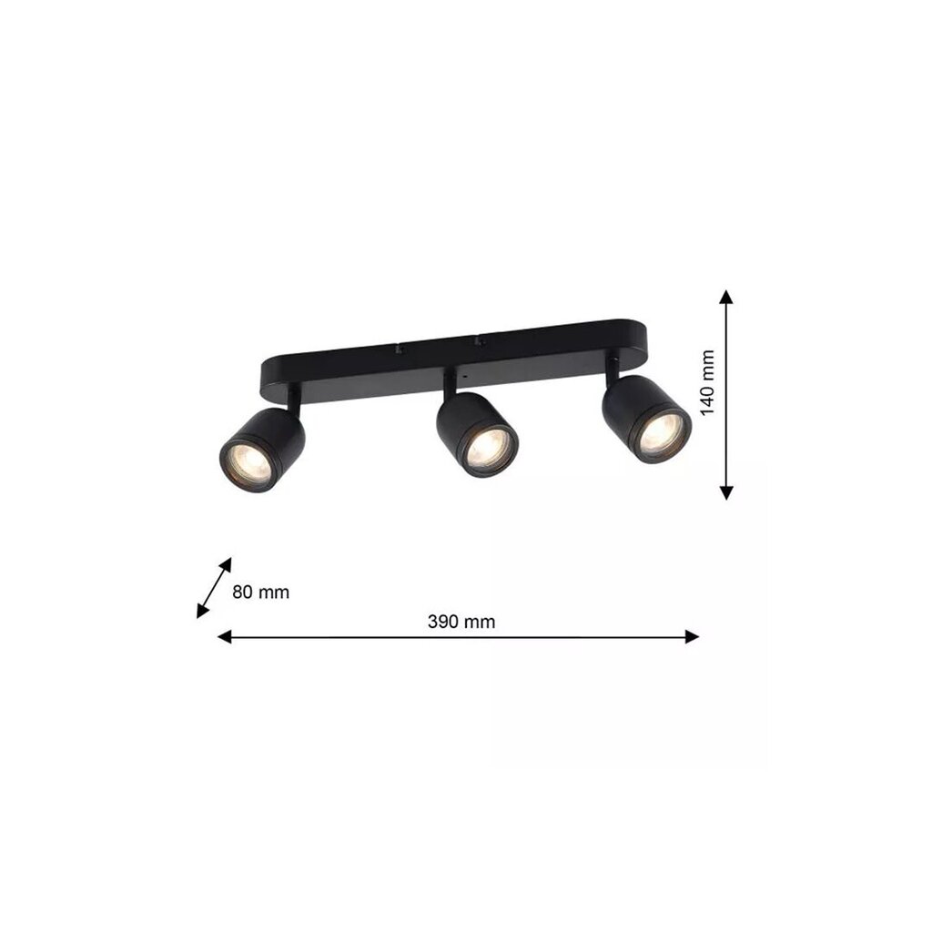 Milagro Ceiling lamp PORTER 3XGU10 IP44 hind ja info | Laelambid | hansapost.ee