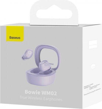 Baseus Wireless headphones Bowie WM02 TWS, Bluetooth 5.0 (Violet) hind ja info | Kõrvaklapid | hansapost.ee