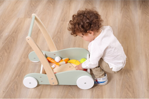 Viga Toys Viga PolarB Wooden Stroller 2in1 Walker Pusher цена и информация | Beebide mänguasjad | hansapost.ee