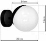 Milagro Wall lamp SFERA BLACK 1xE14 цена и информация | Seinavalgustid | hansapost.ee