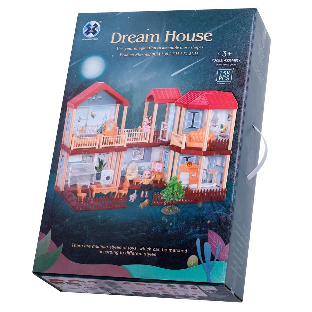 Dollhouse villa red roof lighting цена и информация | Mänguasjad tüdrukutele | hansapost.ee