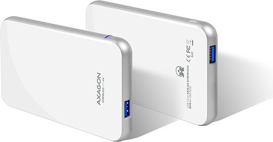 Axagon EE25-S6 HDD/SSD ümbris Valge 2.5 цена и информация | Arvutikomponentide tarvikud | hansapost.ee