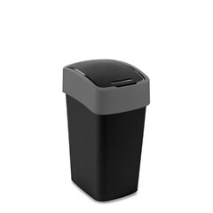 Prügikast Flip Bin 25L, must / hõbedane hind ja info | Prügikastid | hansapost.ee