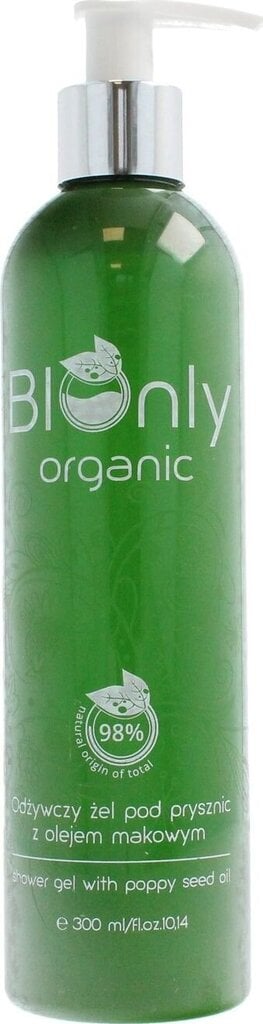 Toitev dušigeel mooniseemneõliga BiOnly Organic, 300ml hind ja info | Dušigeelid, õlid | hansapost.ee