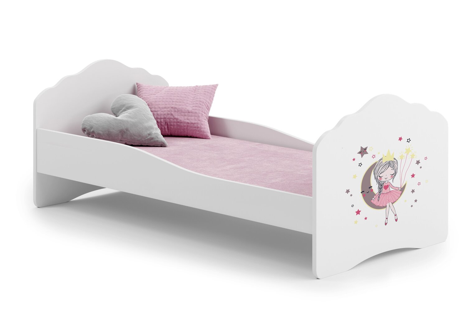 Voodi ADRK Furniture Casimo Barrier Sleeping Princess, 160x80 cm, valge цена и информация | Lastevoodid | hansapost.ee